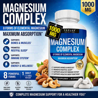 Magnesium Complex 1000 mg – 8 Forms for Maximum Absorption, Muscle, Energy & Immune Support